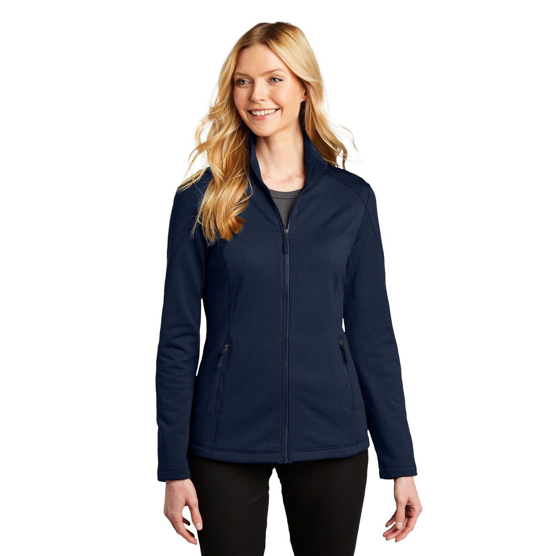 Port Authority-Port Authority ® Women's Grid Fleece Jacket. L239-MedTech-3